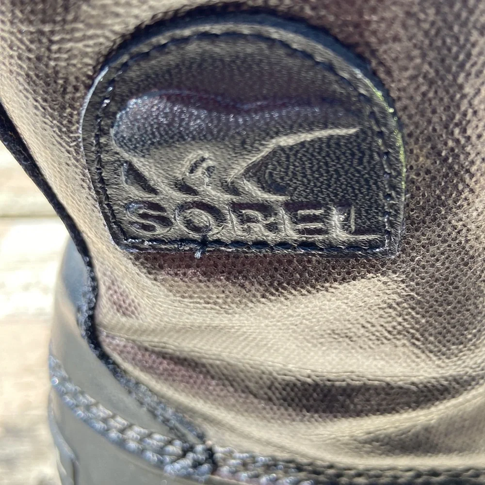 Sorel Tivoli Rain Boots Women’s Sz 8 Blk/Brwn Gently Used-Nice Ready For Fall! - Picture 15 of 17